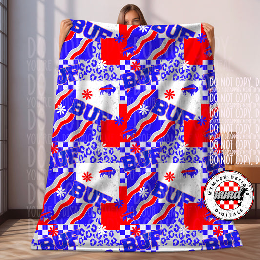 BUF Patchwork Plush Blanket (multiple sizes)